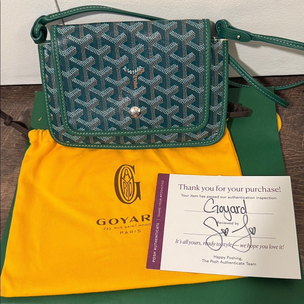 NEW! Authentic! Goyard Plumet Convertible Pochette Wallet Crossbody